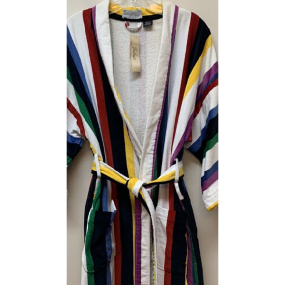 Vtg Bullocks Retro Terry Cloth Robe Swim Unisex OS Cabana Boy Beach Pool NEW NOS - Picture 3 of 7